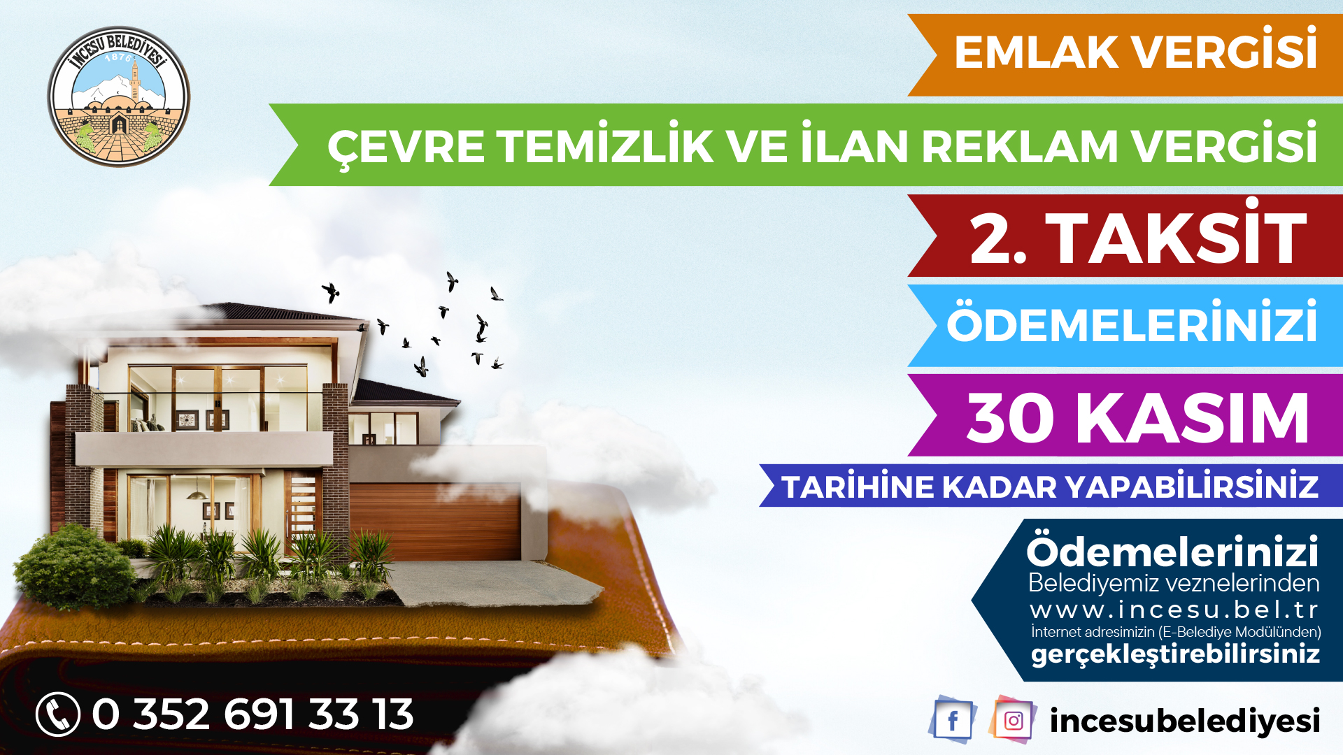 İncesu Belediyesi olarak web sitemizi sizlere daha iyi hizmet verebilmek amacıyla yeniledik! Yeni tasarımımız ve geliştirilmiş özelliklerimizle hizmetinizdeyiz.