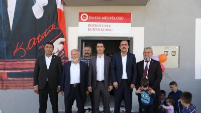 Belediye Başkanımız Av. Mustafa İlmek Fırınönü mahallesine hayırsever Bozkoyunlu ailesi tarafından yaptırılan Kuran Kursunun açılışına katıldı.